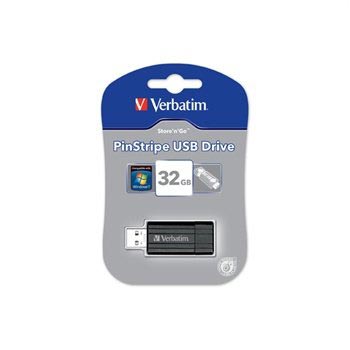 Verbatim PinStripe 32GB USB-stick - Zwart