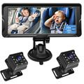 6.8" babyfoon voor in de auto met Dual 1080P HD-camera's met 360 rotatie