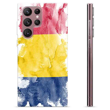 Samsung Galaxy S22 Ultra 5G TPU Hoesje - Roemeense Vlag