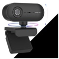 720p HD roterende webcam met autofocus - zwart