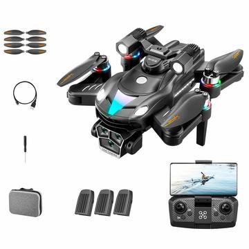 A168 Borstelloze RC Drone met 8K dubbele camera\'s, optische stroming - Zwart