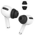 AHASTYLE PT99-2 1 paar voor Apple AirPods Pro 2 / AirPods Pro vervanging siliconen oordopjes Bluetooth oortelefoon oorkappen, maat L - zwart