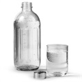 Aarke Glazen Fles Pro - 800ml - Transparant / Staal