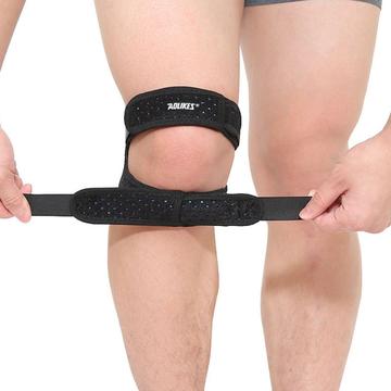 Verstelbare kniebandage met siliconen pad - voor hardlopen en wandelen