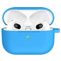 AirPods 3 Siliconen Hoesje met Sleutelhanger A060 - Blauw
