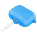 AirPods 3 Siliconen Hoesje met Sleutelhanger A060 - Blauw
