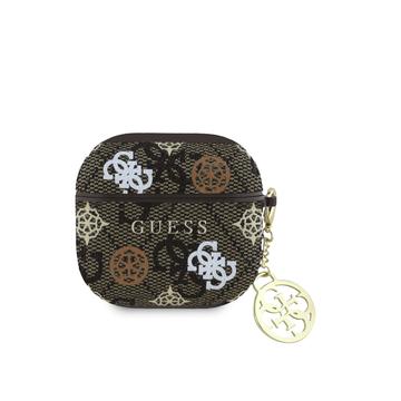 AirPods 4 Guess 4G Peony Charm Hoesje - Bruin