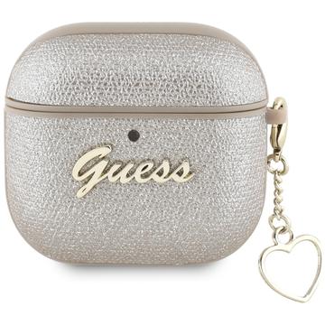 AirPods 4 Guess Metallic Script Bedelhoesje - Goud