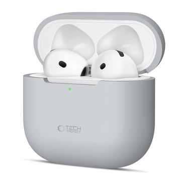 AirPods 4 Tech-Protect Silicone Hoesje - Grijs krijt