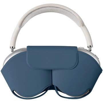 AirPods Max-hoes met slaapstand - PU lederen hoofdtelefoonhoes - Blauw