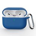 AirPods Pro 3 siliconen hoesje met karabijnhaak - Dunkel Blau