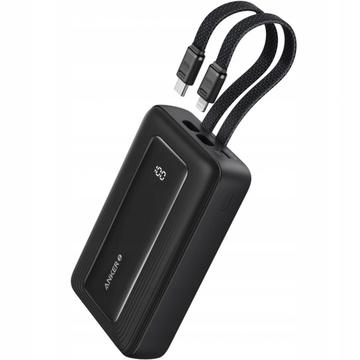 Anker PowerCore 10000mAh Power Bank met geïntegreerde USB-C en Lightning-kabels - 30W - Zwart