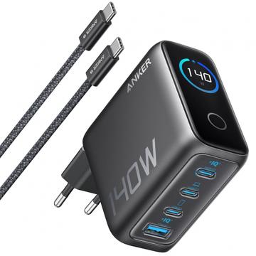 Anker Zolo 140W GaN Bureaulader met USB-C kabel
