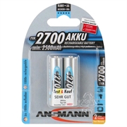 ANSMANN Energy AA type Batterier til generelt brug (genopladelige) 2700mAh - 2 Stk.