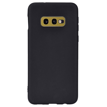 Anti-Vingerafdruk Mat Samsung Galaxy S10e TPU Hoesje - Zwart
