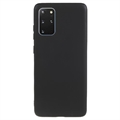 Anti-Vingerafdruk Mat Samsung Galaxy S20+ TPU Hoesje - Zwart