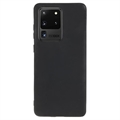 Anti-Vingerafdruk Mat Samsung Galaxy S20 Ultra TPU Hoesje - Zwart