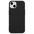 iPhone 15 Plus Anti-Vingerafdruk Mat TPU Hoesje - Zwart
