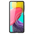 Anti-Shock Samsung Galaxy M53 Hybrid Case - Blauw / Doorzichtig