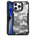 iPhone 15 Pro Anti-Shock Hybride Hoesje - Camouflage - Zwart