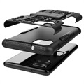 Antislip Samsung Galaxy A42 5G Hybrid Case - Zwart