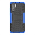 Huawei P30 Pro Anti-Slip Hybride Hoesje met Standaard - Blauw / Zwart