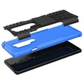 Antislip OnePlus 8 Pro Hybride Hoesje met Standaard - Blauw / Zwart