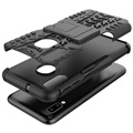 Antislip Samsung Galaxy A20e Hybrid Case met Standaard - Zwart