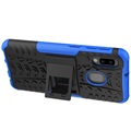 Antislip Samsung Galaxy A20e Hybrid Case met Standaard - Blauw / Zwart