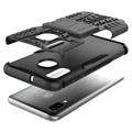 Antislip Samsung Galaxy A40 Hybrid Case met Standaard - Zwart