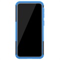Antislip Samsung Galaxy A40 Hybrid Case met Standaard - Blauw / Zwart