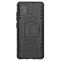 Antislip Samsung Galaxy A51 Hybrid Case met Standaard - Zwart