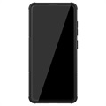 Antislip Samsung Galaxy A51 Hybrid Case met Standaard - Zwart