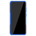 Antislip Samsung Galaxy A51 Hybride Hoesje met Standaard - Blauw / Zwart