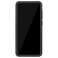 Antislip Samsung Galaxy A70 Hybrid Case met Standaard - Zwart