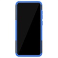 Antislip Samsung Galaxy A70 Hybrid Case met Standaard - Blauw / Zwart