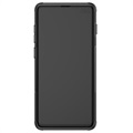Antislip Samsung Galaxy S10 Hybrid Case met Standaard - Zwart