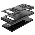 Antislip Samsung Galaxy S10 Hybrid Case met Standaard - Zwart