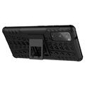 Antislip Samsung Galaxy S20 FE Hybrid Case met Standaard - Zwart