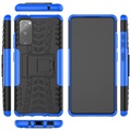 Antislip Samsung Galaxy S20 FE Hybrid Case met Standaard - Blauw / Zwart