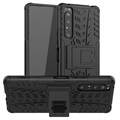 Anti-Slip Sony Xperia 1 II Hybrid Case met Standaard - Zwart