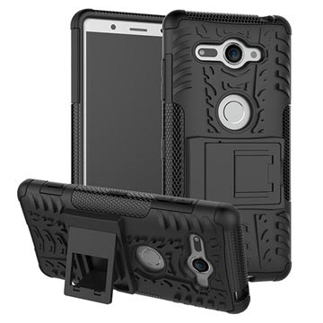 Anti-Slip Sony Xperia XZ2 Compact Hybrid Case - Zwart