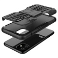 Antislip iPhone 11 Hybrid Case met Standaard - Zwart