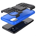 Antislip iPhone 11 Hybride Hoesje met Standaard - Blauw / Zwart