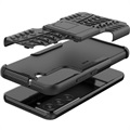 Antislip Samsung Galaxy S22 5G Hybrid Case met Standaard - Zwart