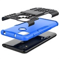 Antislip Xiaomi Redmi 9C, Redmi 9C NFC Hybrid Case met Standaard - Blauw / Zwart