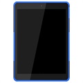 iPad 10.2 2019/2020/2021 Antislip Hybride Hoes met Standaard - Blauw / Zwart