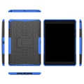 iPad 10.2 2019/2020/2021 Antislip Hybride Hoes met Standaard - Blauw / Zwart