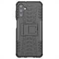 Samsung Galaxy A13 5G Hybride Anti-Slip Case met Standaard - Zwart