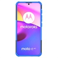 Antislip Motorola Moto E20/E30/E40 Hybride Hoesje met Standaard - Blauw / Zwart